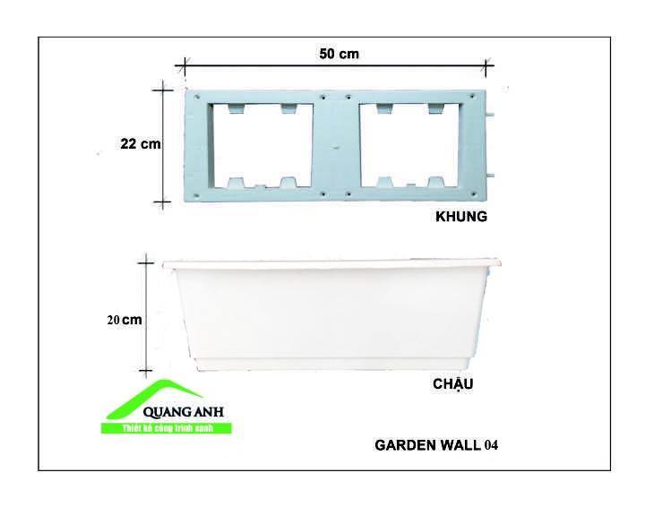 Báo giá modul vườn tường đứng QA04 công ty Quang Anh HCM