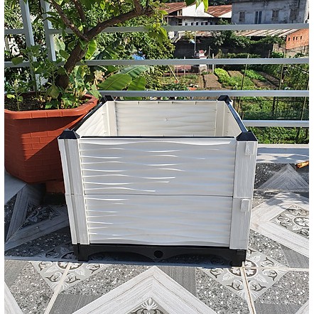 Vườn rau sạch trên sân thượng với chậu ghép thông minh Quang Anh HCM 1