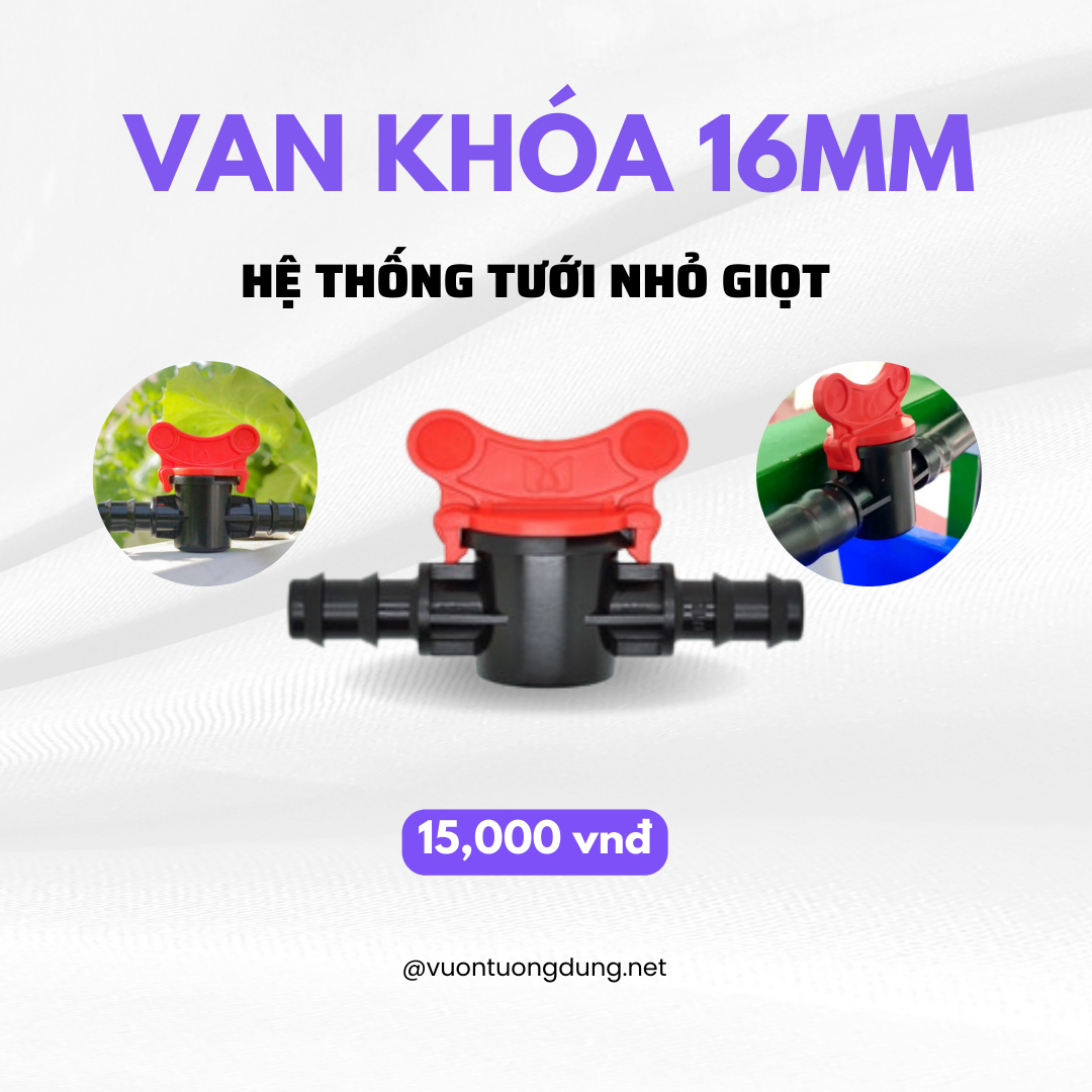 van khóa nước, khóa ống ldpe 16mm