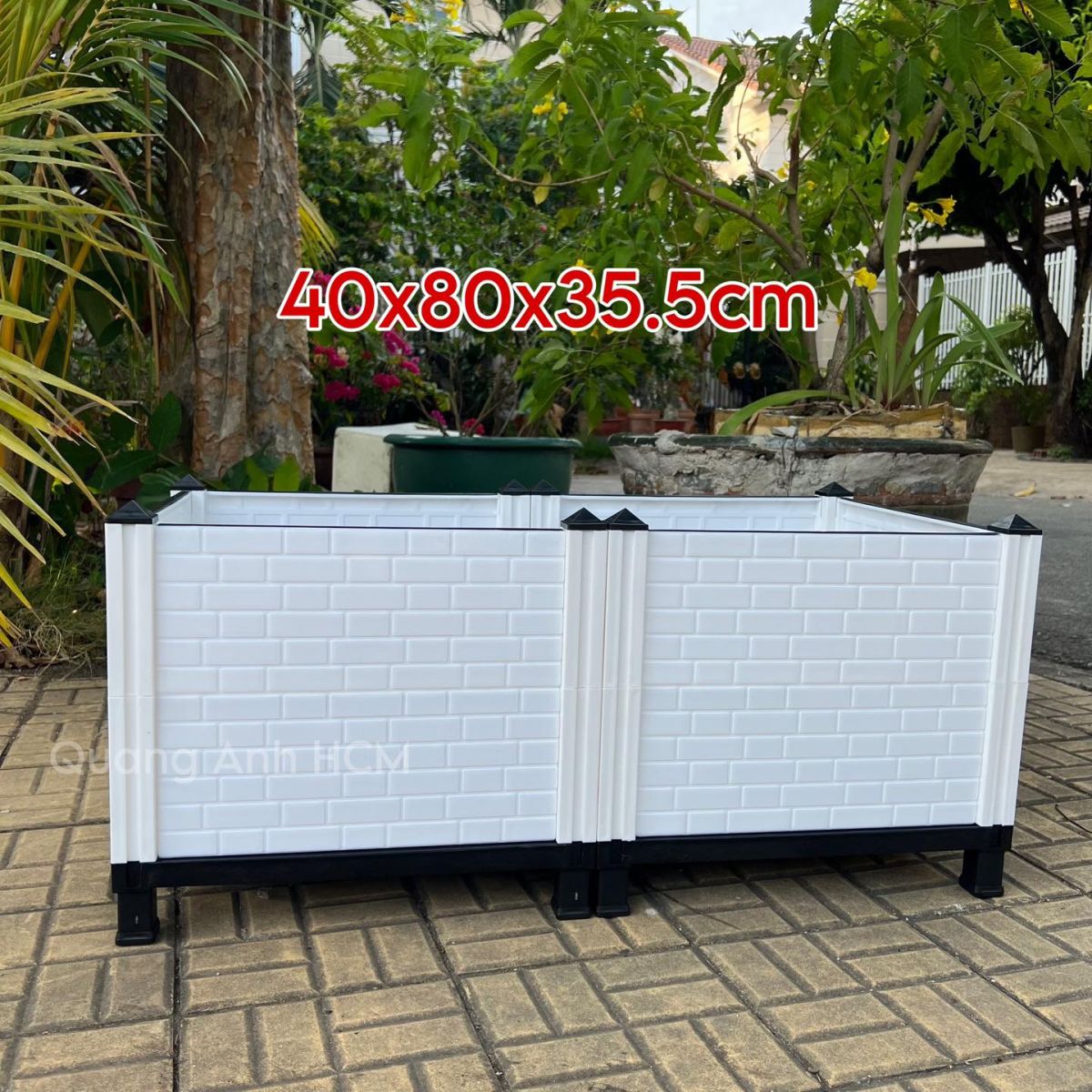 chậu ghép nhựa nguyên sinh 40x80x35.5