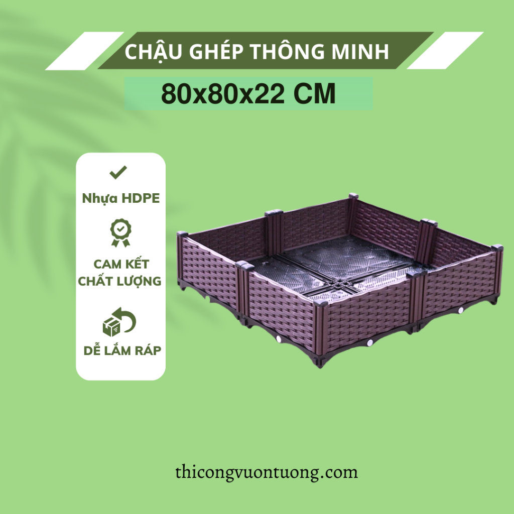 chậu nhựa lắp ráp trồng rau