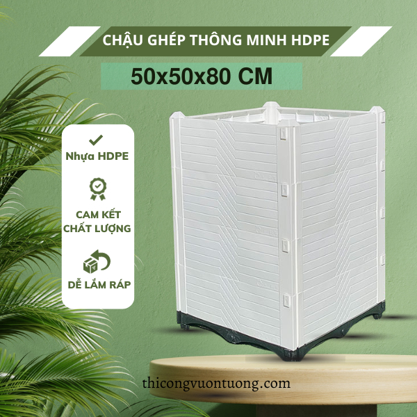 chậu nhựa lắp ghép hdpe 