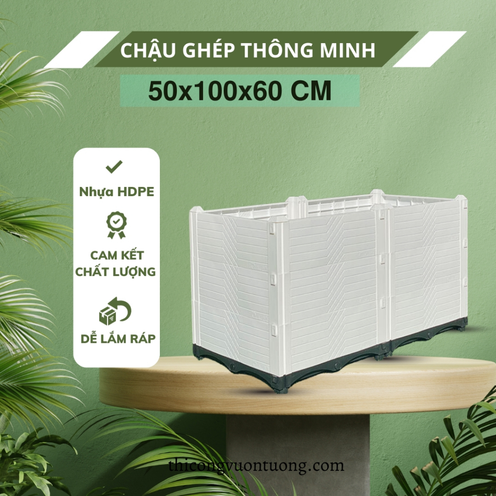 chậu nhựa lắp ráp trồng rau